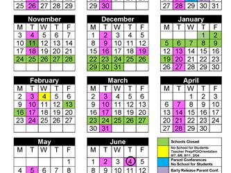 LANCSD Student Calendar