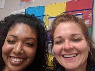 selfie of two teachers
