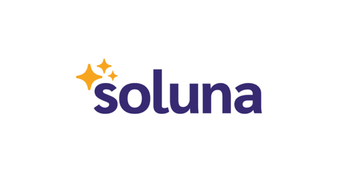 Soluna with 3 gold stars on top of the letter S