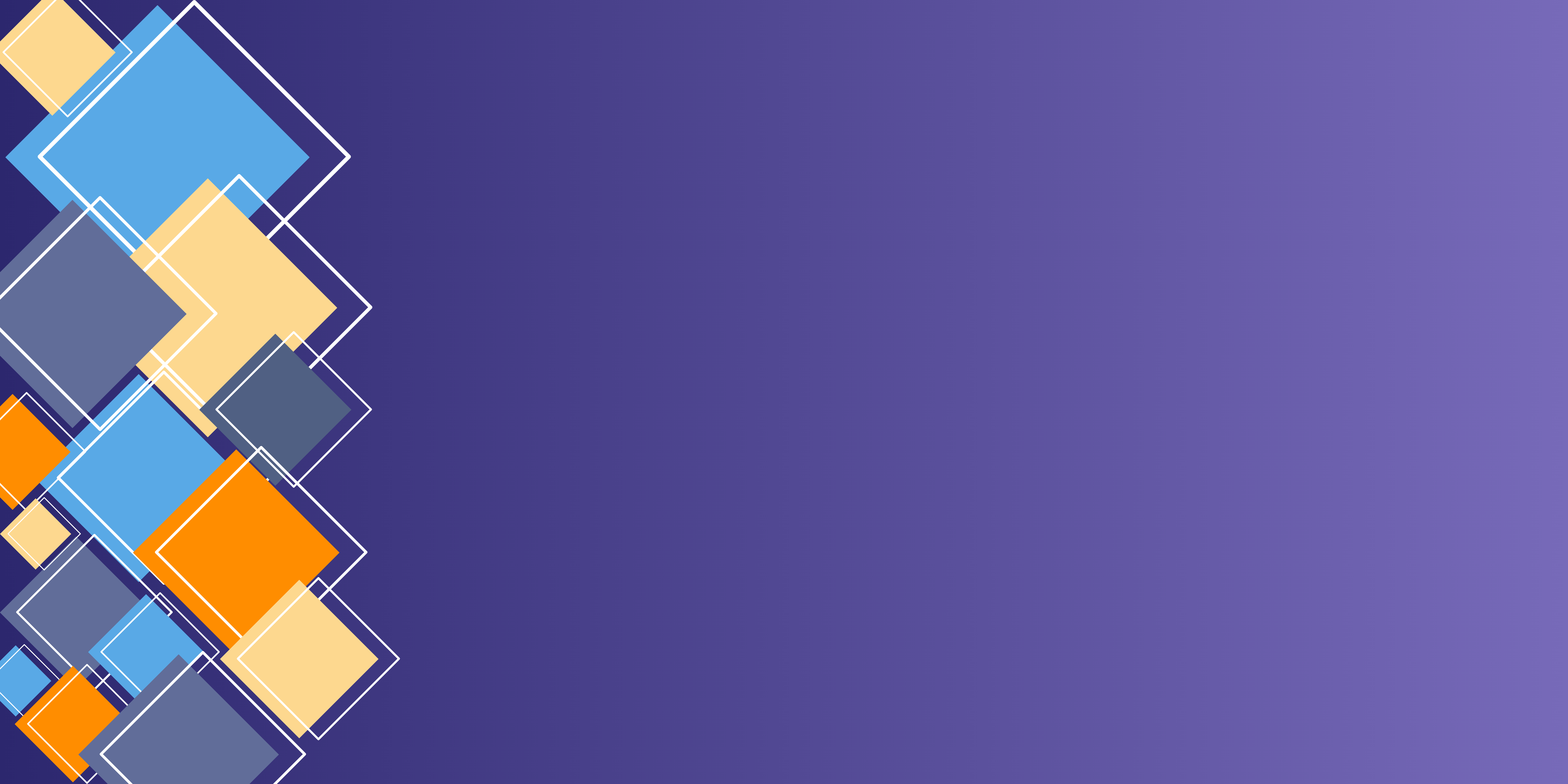 Blue background with triangles on the side