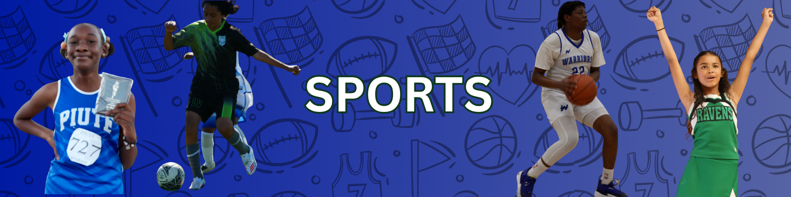 A cheerleader, basketball player, soccer player, and cross country. 