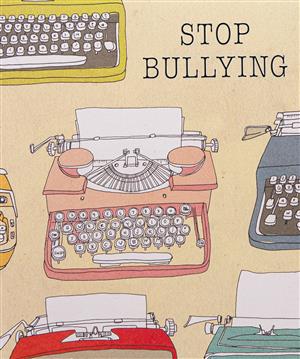 Image of  typewriters with words: STOP BULLYING