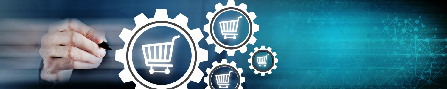 shopping carts with cog wheels