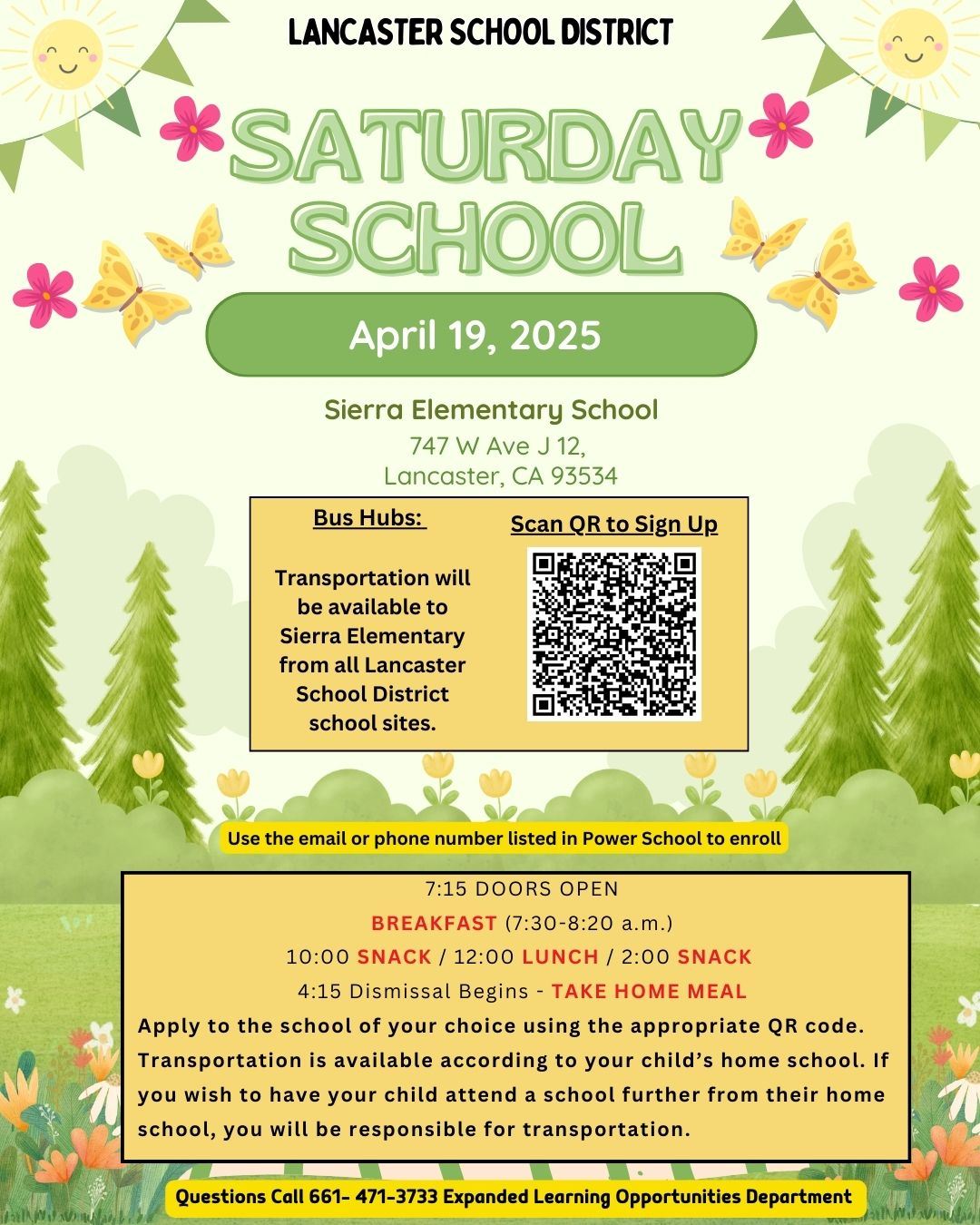 Saturday School April 19, 2025